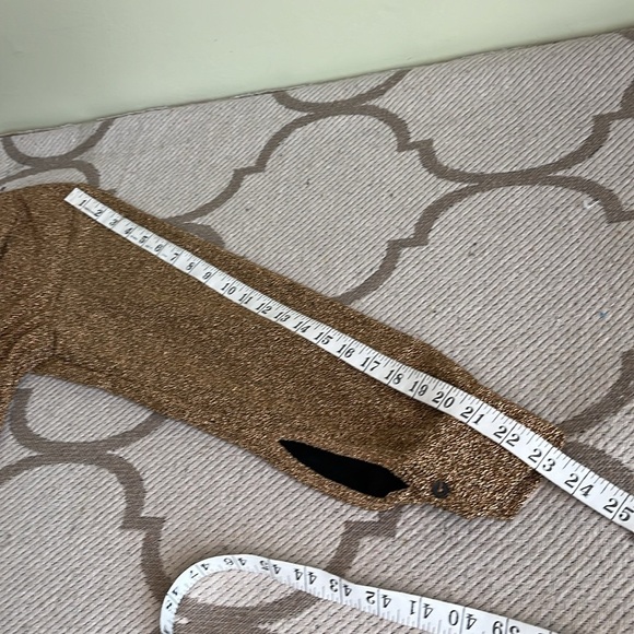 South Beach longline gold side slits open front Metallic Duster Cardigan Sweater - Picture 13 of 15